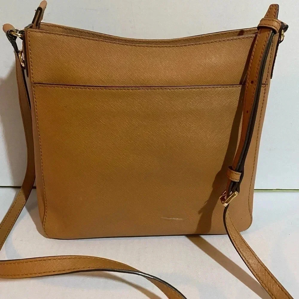 Michael kors brown saffiano leather satchel handbag